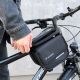 9. Wozinsky torba rowerowa na ramę sakwa na rower wodoodporne etui na telefon 1,5l czarny (WBB26BK)