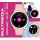 14. Smartwatch Damski Rubicon RNCF02-1 Srebrno-Srebrny + Czarny Silikonowy Pasek