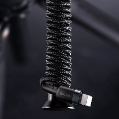 12. Kabel Baseus CATLKLF-G1 Lightning - USB-C PD QC 18W 480Mb/s 1m - czarno-szary