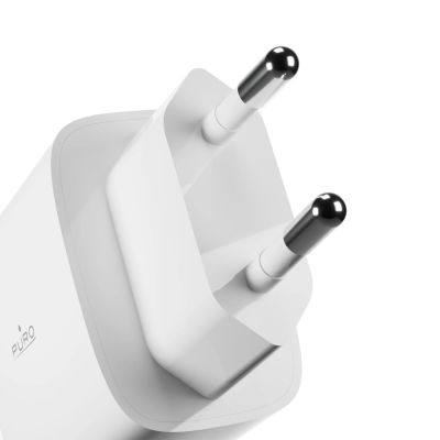 5. Ładowarka sieciowa Puro PROLITE 25W USB-A / USB-C + kabel USB-C - USB-C 1.2m - biała