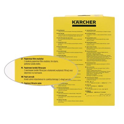 5. Torebka filtracyjne Karcher (Papier; KARCHER 6.904-322.0; 5 szt.)