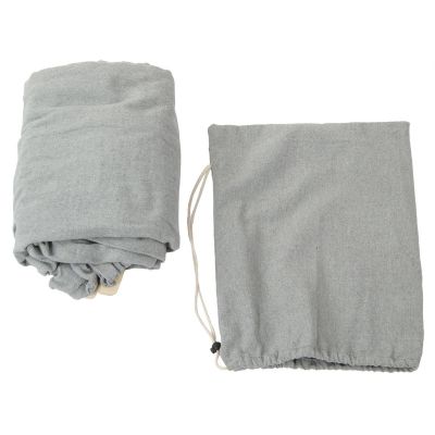 9. HAMAK OGRODOWY 2 OSOBOWY LUXE XXL 250x150CM Z DRĄŻKIEM I POKROWCEM SZARY 1031170