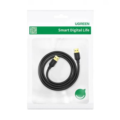 10. Kabel Ugreen US128 10369 USB-A 3.0 / USB-A 3.0 5Gb/s 0.5m - czarny