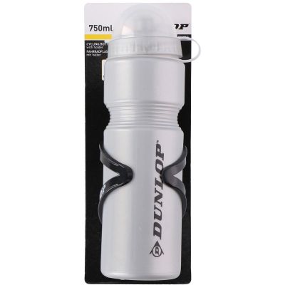 3. BIDON ROWEROWY DUNLOP 750ML Z KOSZYKIEM SREBRNY