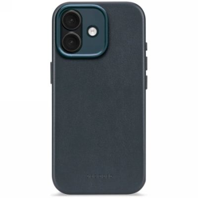 Etui Decoded Leather Backcover MagSafe na iPhone 17 - granatowe