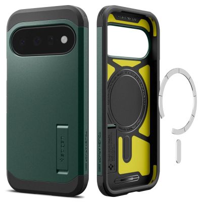 3. Etui Spigen Tough Armor Mag MagSafe na Google Pixel 11 - ciemnozielone