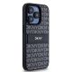 4. Etui DKNY Leather Mono Stripe & Metal Logo na iPhone 15 Pro - czarne