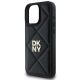 6. Etui DKNY Quilted Stack Logo na iPhone 16 Pro - czarne