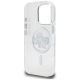 7. Etui Karl Lagerfeld IML Glitter Karl & Choupette Sketch Logo MagSafe na iPhone 16 Pro Max - przezroczyste