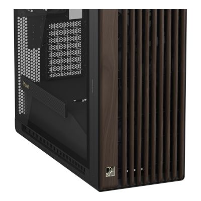 23. ASUS ProArt PA602 Wood Edition Modern Black - Tempered Glass Panel Midi Tower Czarny, Drewno