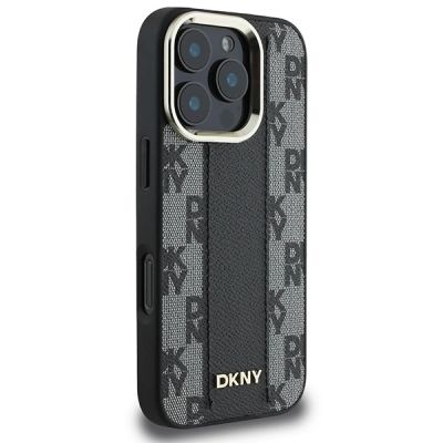 4. Etui DKNY Checkered Pattern Magsafe na iPhone 16 Pro - czarne