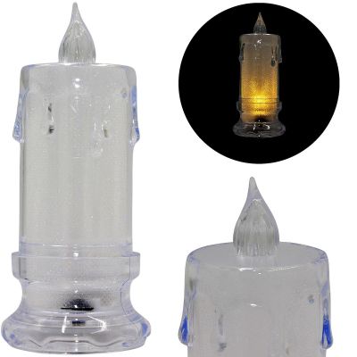 11. ŚWIECA DEKORACYJNA 5x11CM ZDOBIONA LED