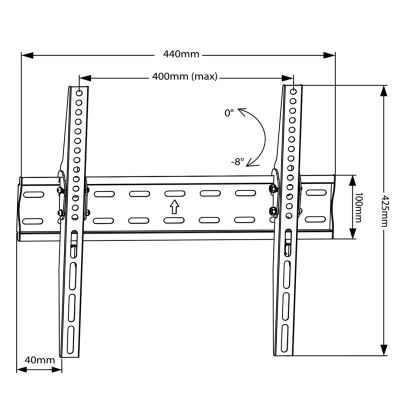 6. Uchwyt ścienny do telewizora Maclean MC-862 (ścienne; 26" - 55"; max. 40kg)