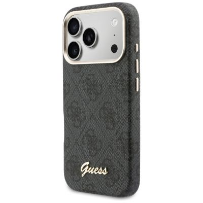 2. Etui Guess 4G Script MagSafe na iPhone 17 Pro Max - czarne