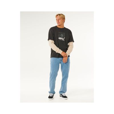 3. Koszulka męska RIP CURL Inner Visions Smashed L/S Tee czarna