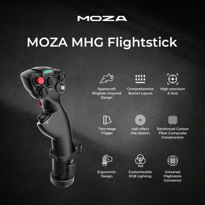 5. MOZA MHG Flight Stick Drążek sterowniczy