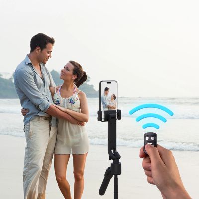 15. Premium selfie stick Wozinsky WST-360YS 1,8m z funkcją statywu z automatycznym śledzeniem twarzy 360° AI sterowanie gestami - czarny