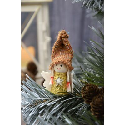 3. ZAWIESZKA ANIOŁEK ŚWIĄTECZNY ZŁOTY 7CM