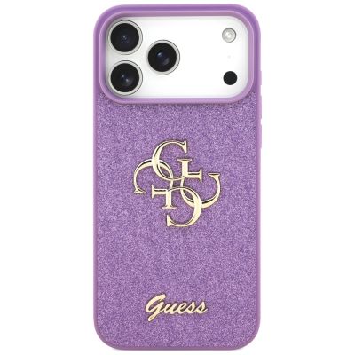 3. Etui Guess Fixed Glitter Big 4G na iPhone 17 Pro Max - fioletowe