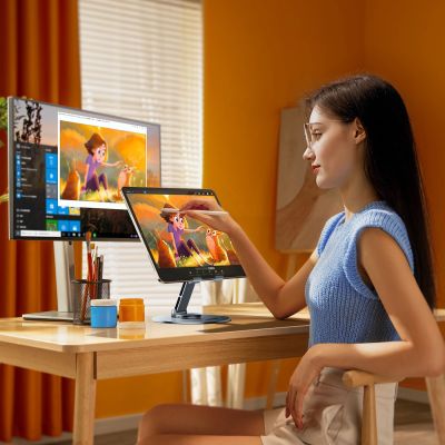 7. Stojak na tablet Wozinsky WRS-DSY84SS obrotowy 360° aluminiowy - szary