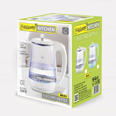 3. Czajnik elektryczny 1,7L 2220W MR-052-BLUE MAESTRO