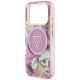 6. Etui Guess IML Glitter Flowers Triangle MagSafe na iPhone 18 Pro Max / 17 Pro Max - fioletowe