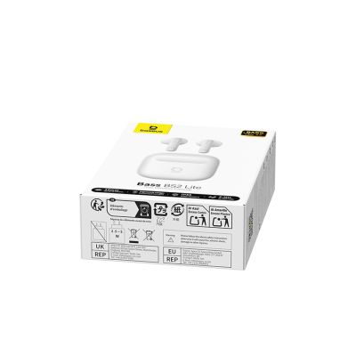 10. Słuchawki douszne Baseus Bass BS2 Lite TWS - białe