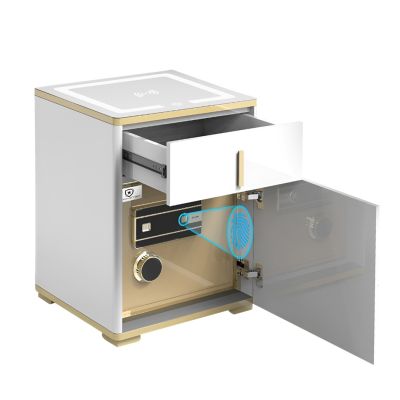 10. Extralink LOCKSTAR SEJF ELEKTRONICZNY, SZAFKA NOCNA Z LADOWANIEM INDUKCYJNYM