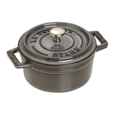 2. Mini garnek żeliwny okrągły Staub - 250 ml, Grafitowy