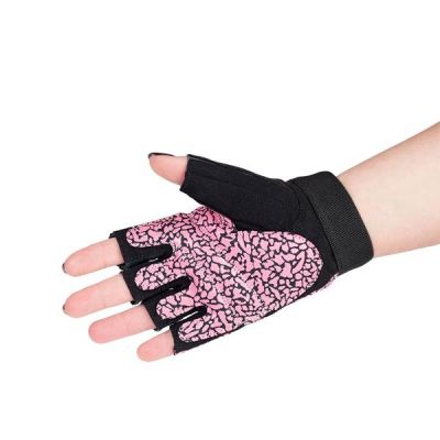 29. Rękawice na siłownię Pink/Gray W HMS RST03 r.L