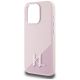 6. Etui Karl Lagerfeld Silicone Shadow Metal Initial MagSafe do iPhone 15 Pro różowy