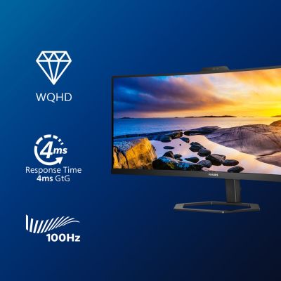 4. Philips | 34E1C5600HE/00 | 34 " | VA | 3440 x 1440 pikseli | 21:9 | 4 ms | 300 cd/m2 | Czarny | Ilość portów HDMI 1 | 100 Hz