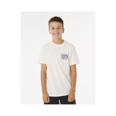 Koszulka chłopięca RIP CURL Pacific Rinse Sunrise Tee-Boy biała