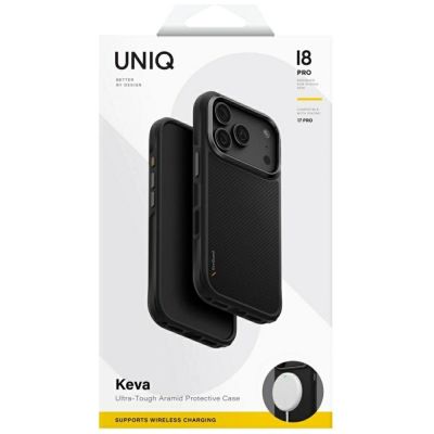 12. Etui UNIQ Keva Magclick Charging na iPhone 18 Pro / 17 Pro - czarne