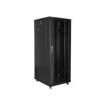 Szafa jednosekcyjna, zamykana na zamek Lanberg FF01-6832-12B (32U; 19'' / 600mm / 800 mm; stojąca; Pełne, Szklane; 800 kg; kolor czarny)