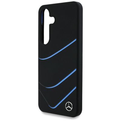 6. Etui Mercedes Silicone Contrasted Curves MagSafe na Samsung Galaxy S25 - czarne