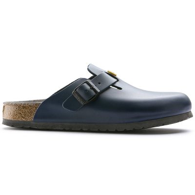 5. Chodaki damskie Birkenstock Boston ESD Blue skóra naturalna klapki narrow wąskie (0061388)