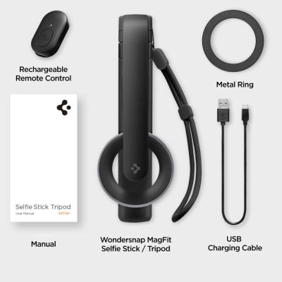12. Selfie stick Spigen S571W MagSafe Bluetooth z tripodem - czarny