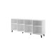 2. Komoda FARO 200x42x82 biały mat + dąb craft
