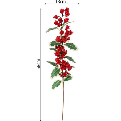6. GAŁĄZKA DEKORACYJNA JARZĘBINA 58CM