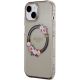 2. Etui Guess IML Flowers Wreath MagSafe na iPhone 15 / 14 / 13 - czarne