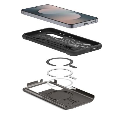 9. Etui Spigen Slim Armor Mag MagSafe na Samsung Galaxy S25 FE - szare