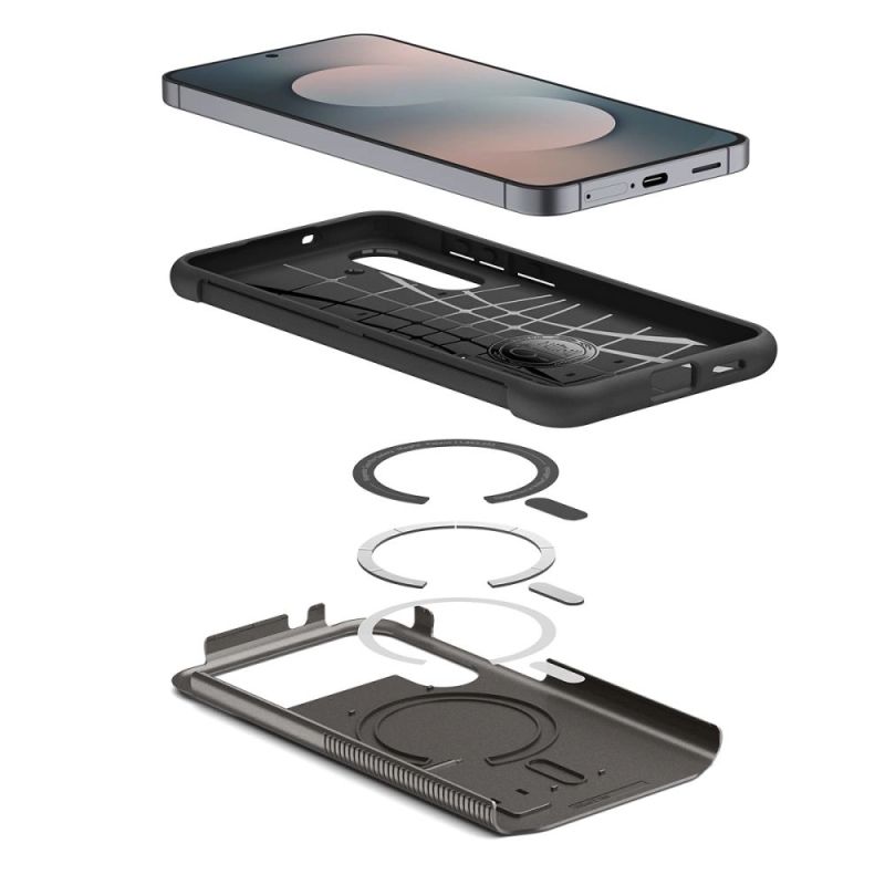 9. Etui Spigen Slim Armor Mag MagSafe na Samsung Galaxy S25 FE - szare