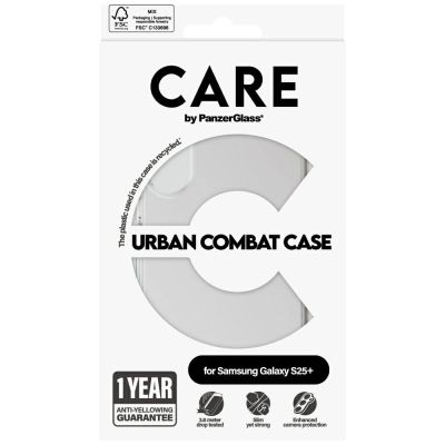 4. Etui CARE by PanzerGlass Flagship Urban Combat do Samsung Galaxy S25+ - przezroczysty