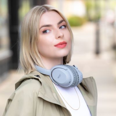 6. Lindy LH500XW Zestaw słuchawkowy Przewodowy i Bezprzewodowy Opaska na głowę Połączenia/muzyka Micro-USB Bluetooth Szary