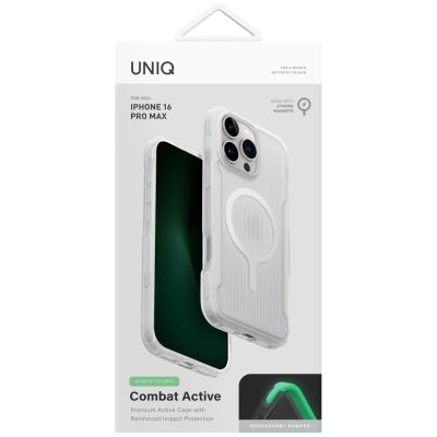 5. Etui UNIQ Combat Active Magclick Charging na iPhone 16 Pro Max - białe