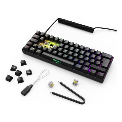 8. Klawiatura Sharkoon Gaming Keyboard Skiller SGK50S4 Gen2 czarno-żółty RGB