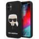 Etui Karl Lagerfeld Silicone Karl`s Head na iPhone 12 mini - czarne