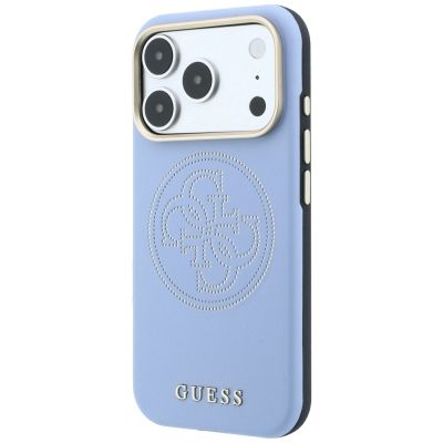 2. Etui Guess Perforated 4G Gold Logo Magsafe na iPhone 18 Pro / 17 Pro - jasnoniebieskie