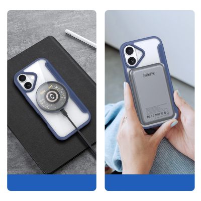 4. Etui Dux Ducis Skin X Pro na iPhone 17 Air z MagSafe i portfelem - niebieskie